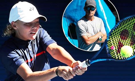 Lleyton Hewitt Watches While His Lookalike Prodigy Son Cruz Plays A Game Of Tennis Daily