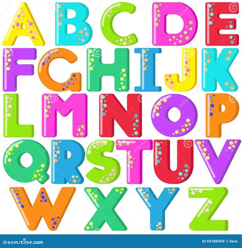 Alphabet Letters Stock Illustration Illustration Of Children 60188409