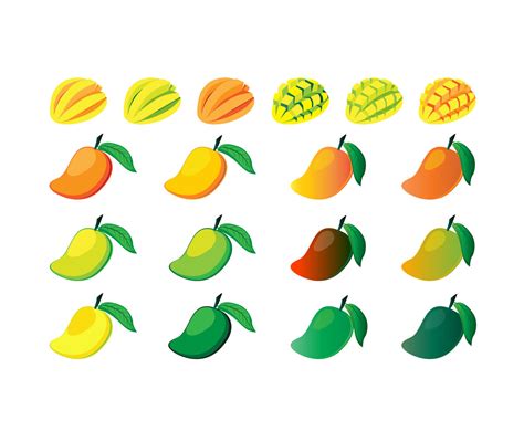 Mango Vector Set Vector Art And Graphics