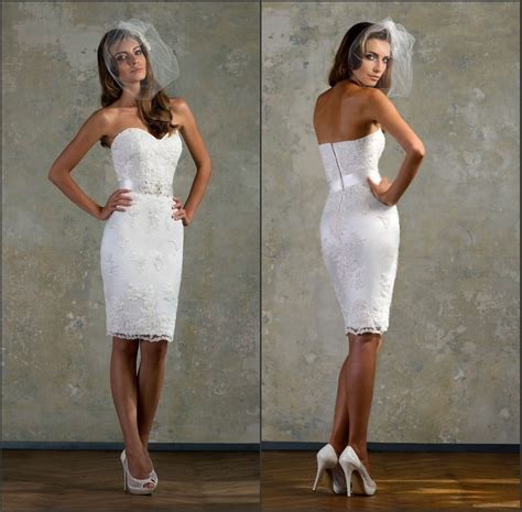 White Lace Wedding Dress Short Dresses Images 2022