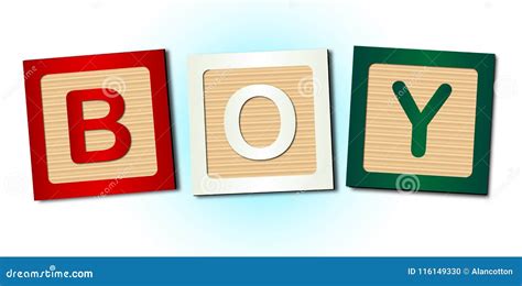 Boy Word Isolated Blocks Stock Vector Illustration Of Wooden 116149330