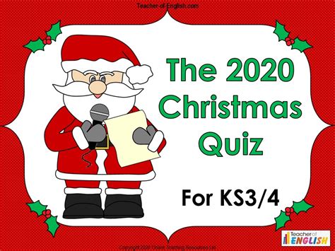 The Big 2020 Christmas Quiz For Ks3 And Ks4 Teaching Resources