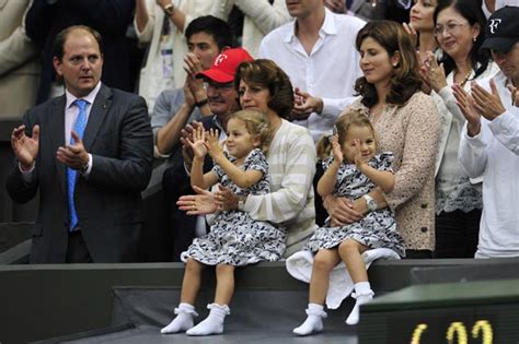 Roger federer says dna test will show if leo and lenny are identical and that they may wow the french open. Roger Federer's twins cheer for their 'Daddy Dearest' - Wimbledon 2012 Features