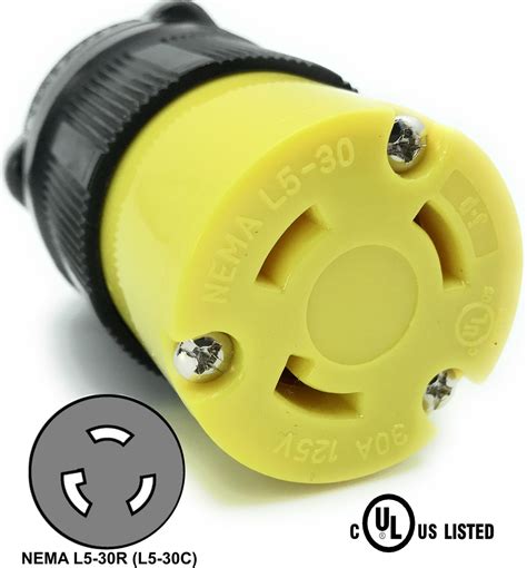 Nema L5 30r 30a 125v Locking Female Receptacle Plug Industrial Grade 3