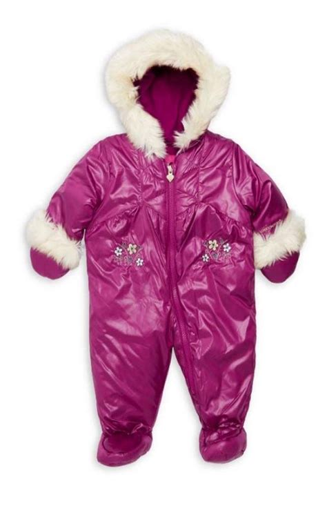 London Fog Baby Girls Sweet Quilted Fauxfur Trimmed Snowsuit One Piece
