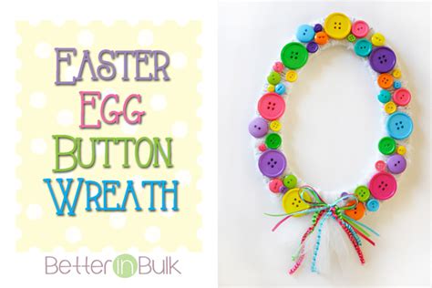 Spring Easter Egg Button Wreath