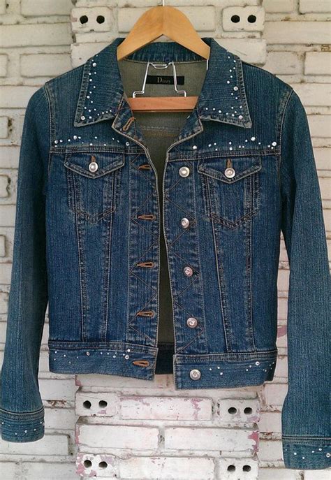 Vintage Jean Jacket With Rhinestone Vintage Jean Jacket Etsy Diy