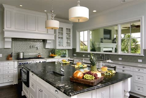 Kitchen backsplash ideas on how to match backsplash with granite. Titanium Granite White Cabinets Backsplash Ideas