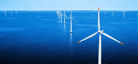 Offshore Windmill Wind Power Landscape Photography Background Image