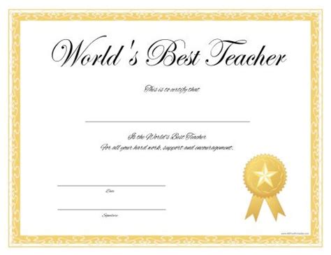 Give This To Your Best Teacher Teacher Certification Teacher Awards