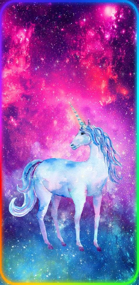 Wallpaper Of Galaxy Unicorn Mat Zwart