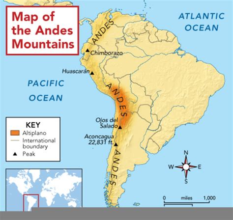 Andes Mountains Map