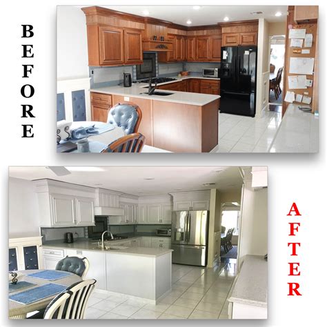 Start to finish painting offers professional residential, commercial, and industrial painting services. Kitchen Cabinet Painting Before And After | kitchen Cabinet Refinishing Before and After | Spray ...