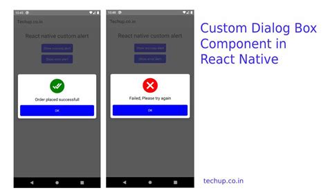 Custom Dialog Box Component In React Native Techup