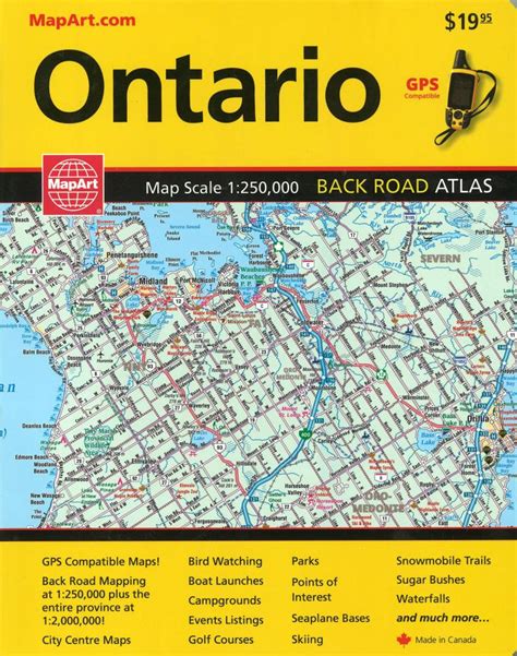 Buy Map Ontario Back Road Atlas By Canadian Cartographics