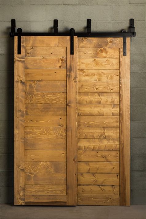 Interior double door system (58). Winston Bypass Barn Door Hardware Kit | SpecialtyDoors.com