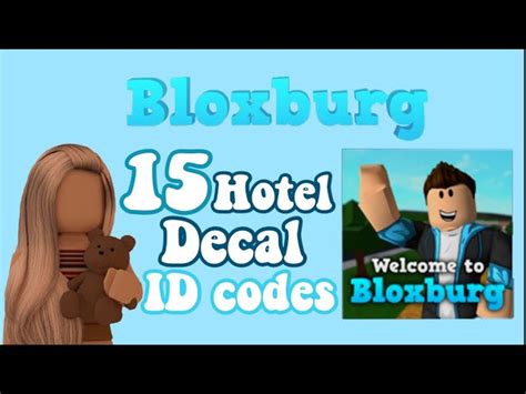 Cafe Ids Bloxburg Hotel Name Decal Codes For Roblox Bloxburg Slg 2020