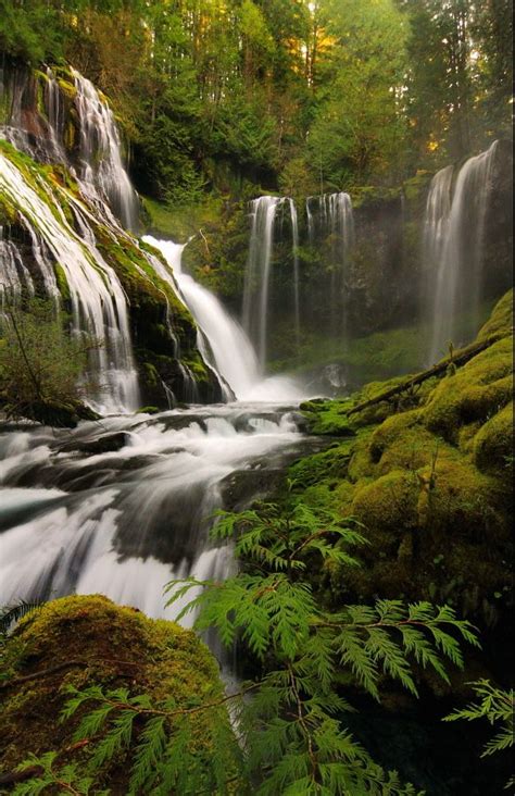 Panther Creek Falls Skamania County Washington Beautiful Waterfalls