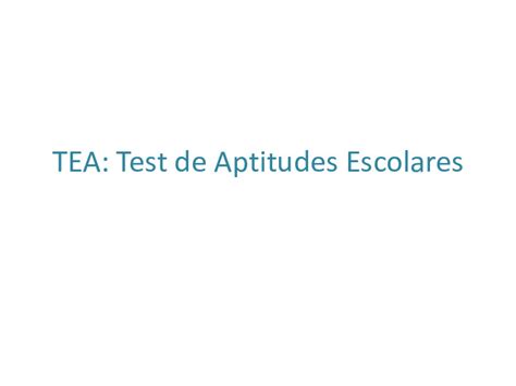 TEA Test De Aptitudes Escolares PDFCOFFEE COM