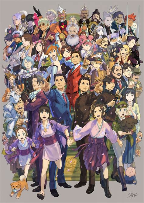 Capcom Shares New Ace Attorney 20th Anniversary Artwork By Kazuya Nuri