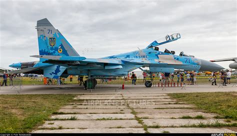71 Ukraine Air Force Sukhoi Su 27ubm At Gdynia Babie Doły Oksywie