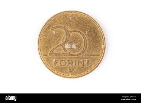 A Hungarian 20 Forint Coin Isolated On White Background Stock Photo Alamy