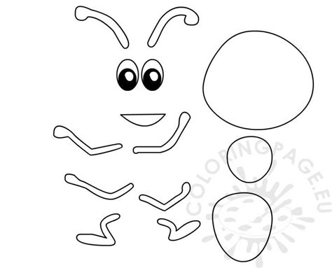printable insect ant template coloring page