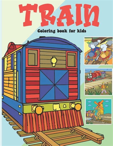 Trains Coloring Book For Kids Trains Activity Book For Preschooler