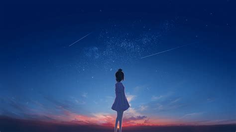 X Lonely Anime Girl P Resolution Wallpaper Hd Anime K