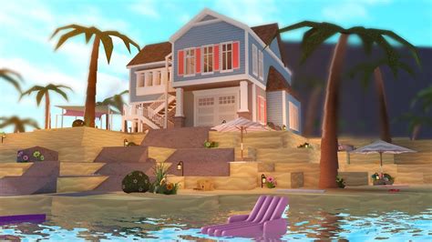 Building A Beach House In Bloxburg W Anix And Faulty Youtube