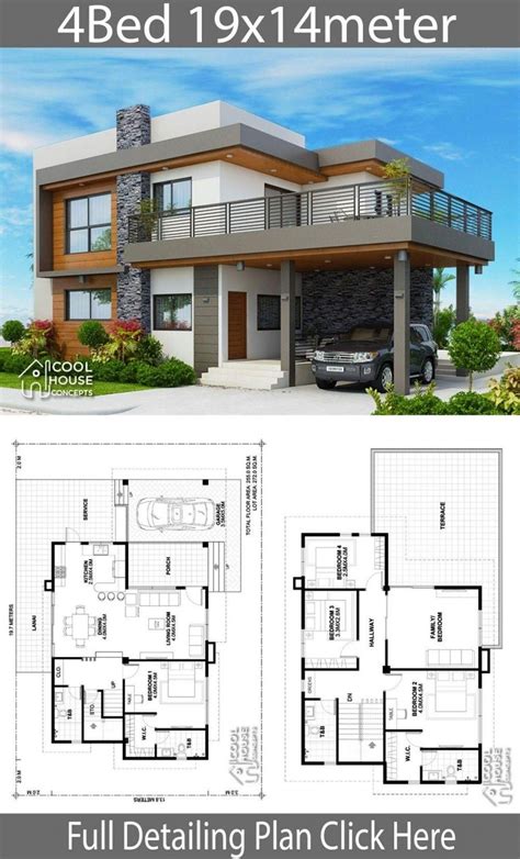 42 Plan Darchitecture Maison House Front Design Modern House Plans