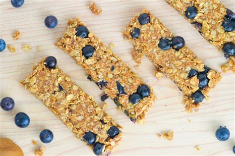 Healthy Blueberry Granola Bars No Bake Vegan Recipe