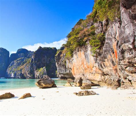 Maya Bay Of Phi Phi Island In Thailand Stock Image Image Of Climate
