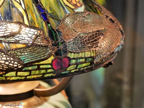 Tiffany Stained Glass Lamp Details Dragonfly Designed By Clara