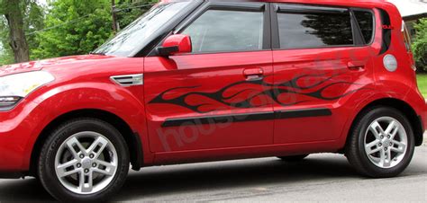 Flame Flaming Side Body Decal Decals Graphics Fit Kia Soul 11 Flames