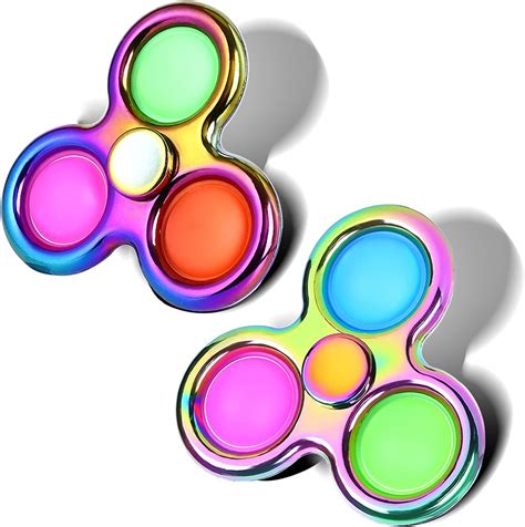 4pcs finger spinner fidget toy simple sensory toys keychain relief stress educational toys