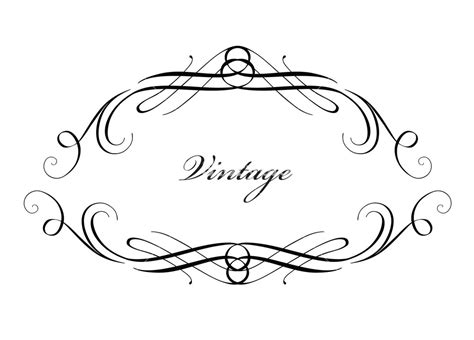 Vintage Calligraphic Frame Vector Illustration Royalty Free Stock Image