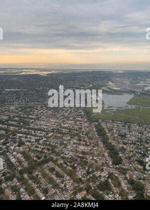 Aerial Long Island Oceanside New York Stock Photo Alamy
