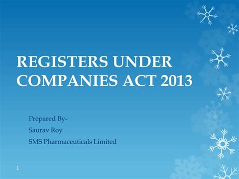 Format Of All Statutory Registers Under Companies Act
