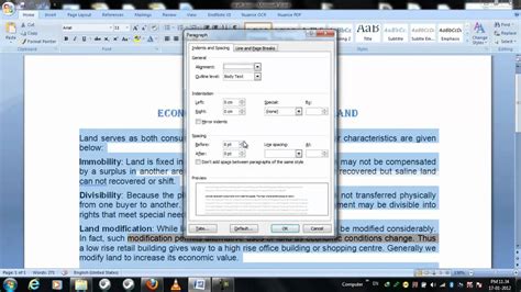 Justifying text in word adjusts the spaces between words so that the text is aligned relative to a column. Microsoft Word 2007 Paragraph Formatting Tutorial - YouTube