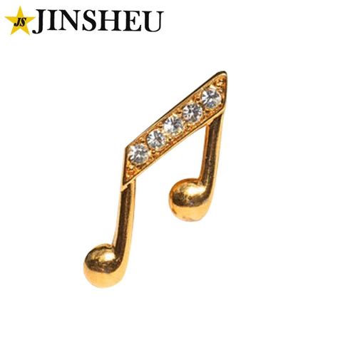 Gold Music Note Custom Pins With Stones Rhinestone Lapel Pins Pin