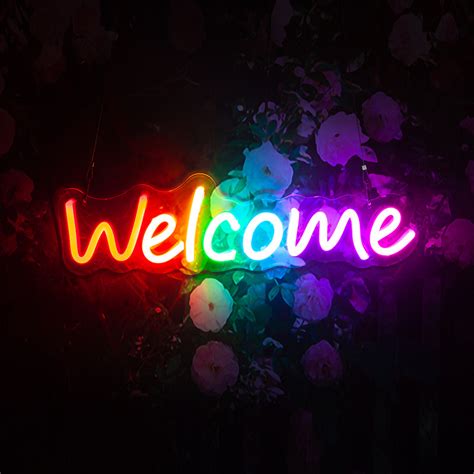 Welcome Led Neon Sign Signs Home Décor