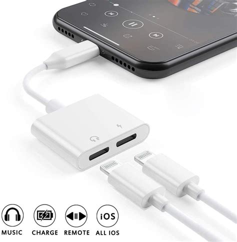 2 In 1 Dual Lightning Iphone Adapter And Splitter Adapter Dual Converter