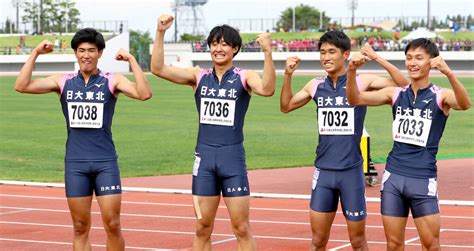 男女とも1600メートルリレーは大会新で優勝陸上東北高校大会 スポーツ報知