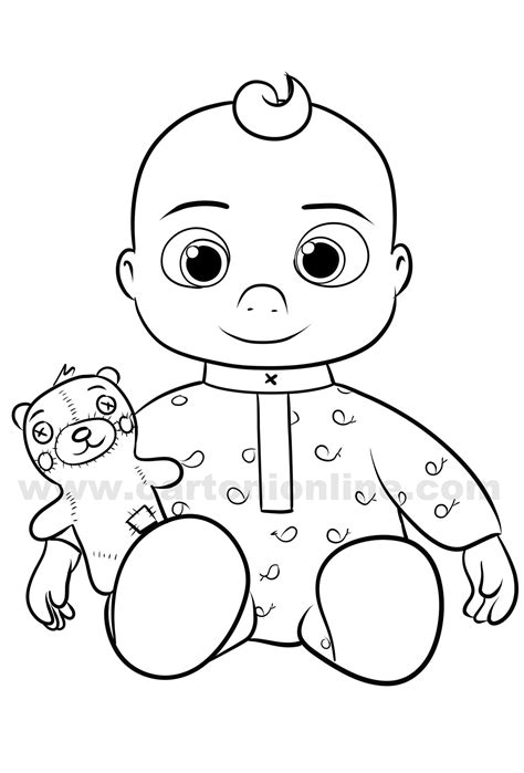 Jj From Cocomelon Coloring Page