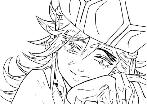 Doma Demon Slayer Coloring Page Anime Coloring Pages