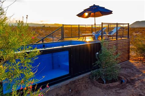 A Charming Desert Retreat With Its Own Shipping Container Swimming Pool