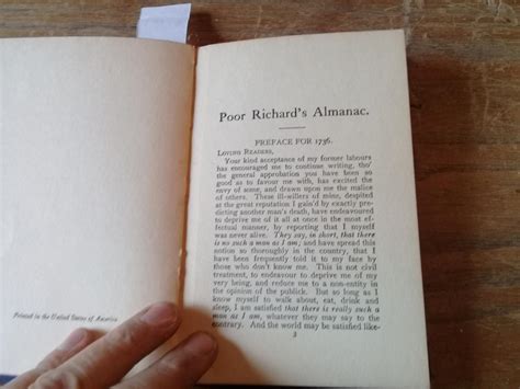 Poor Richards Almanac By Franklin Benjamin Excelente
