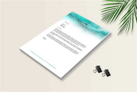 Modern Letterhead Template | Digital Download Printable Personalized Stationery - Crella