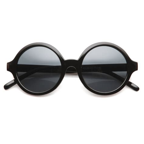 Retro Sleek Large Round Fashion Sunglasses Zerouv